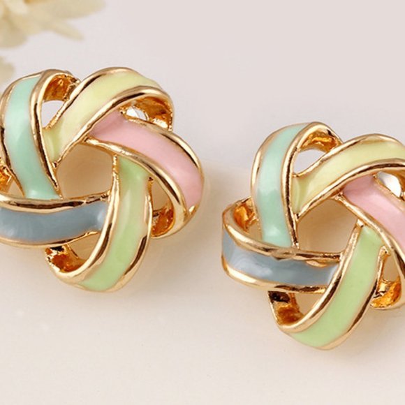 Twisted Spiral All-match Earrings ZB1263733 - Picture 3 of 4